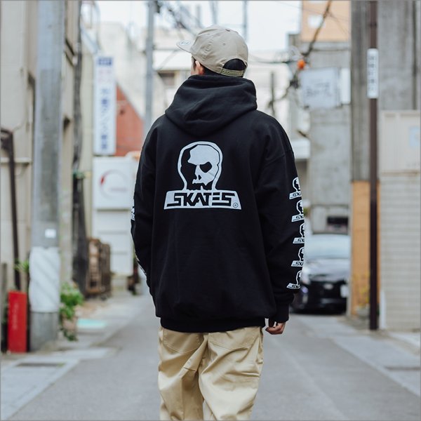 画像7: 【送料無料】SKULL SKATES スカルスケーツ Logo P/Oパーカー BLACK (7)