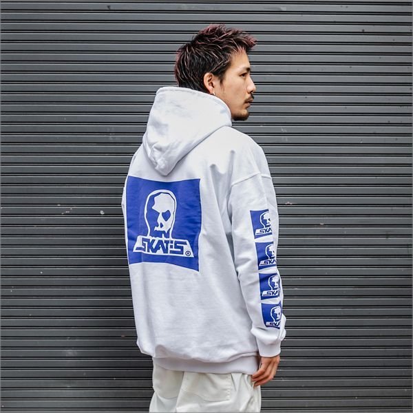 画像10: 【送料無料】SKULL SKATES スカルスケーツ MOONSET P/Oパーカー(限定カラー) WHITE/NAVY (10)