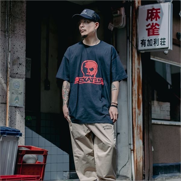 画像4: 【送料無料】SKULL SKATES スカルスケーツ BURBS Tシャツ BLACK/RED (4)