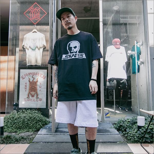 画像4: 【送料無料】SKULL SKATES スカルスケーツ BURBS Tシャツ BLACK/WHITE (4)
