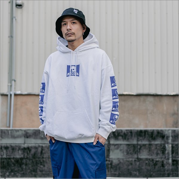 画像11: 【送料無料】SKULL SKATES スカルスケーツ MOONSET P/Oパーカー(限定カラー) WHITE/NAVY (11)
