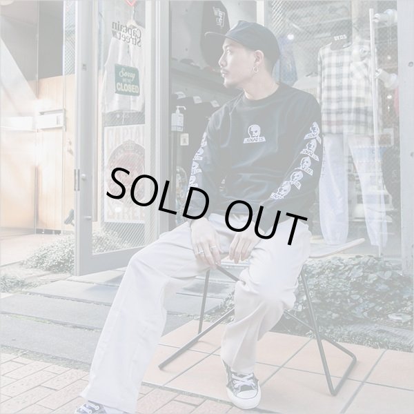画像8: 【送料無料】SKULL SKATES スカルスケーツ Logo L/S Tee BLACK/WHITE (8)