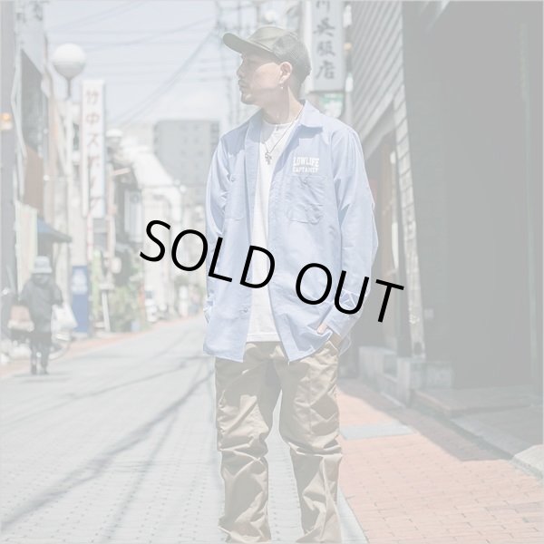 画像8: 【50％OFF】CAPTAIN STREET LOW LIFE L/S ワークシャツ L.BLUE キャプテンストリート (8)