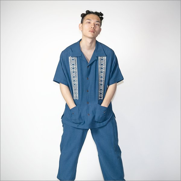 画像4: 【送料無料】KustomStyle カスタムスタイル FACECARD パンツ BLUE (4)