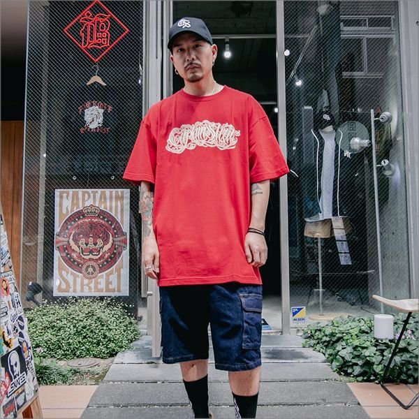 画像10: 【20％OFF】CAPTAIN STREET  Lettering Tシャツ RED キャプテンストリート (10)