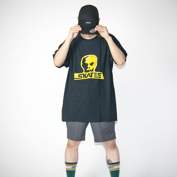 画像4: 【送料無料】SKULL SKATES スカルスケーツ BURBS Tシャツ BLACK/YELLOW (4)