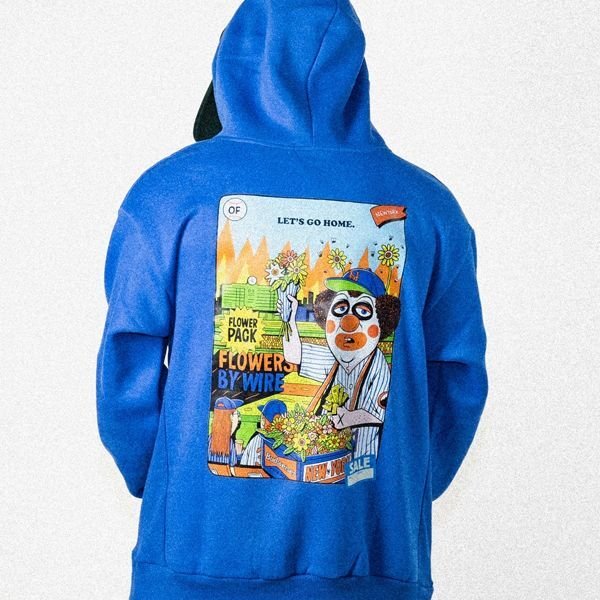 画像7: 【送料無料】Koner Gallery コーナーギャラリー TM PAINT -Flower seller in NY- P/Oパーカー BLUE (7)