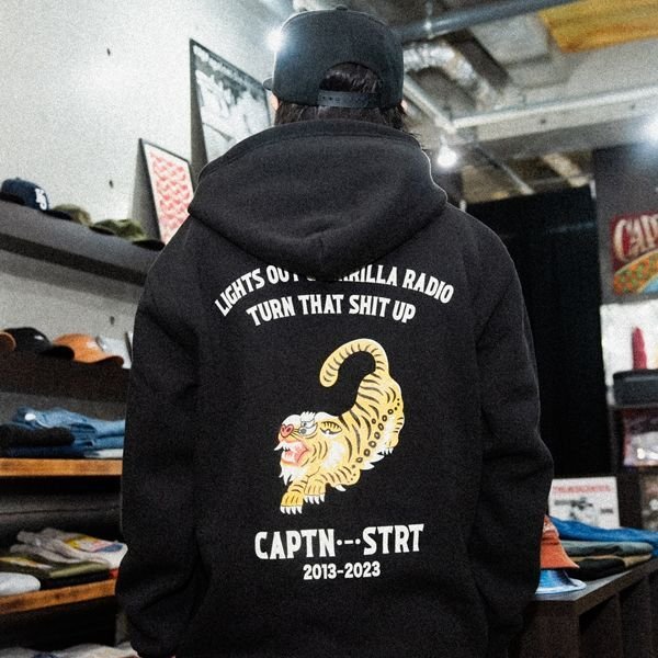 画像12: 【20%OFF】【送料無料】CAPTAIN STREET VT P/Oパーカー BLACK キャプテンストリート (12)