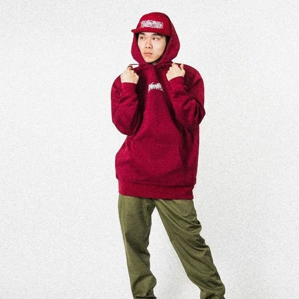画像12: 【40%OFF】【送料無料】CharlieB チャーリービー DM Logo P/Oパーカー BURGUNDY (12)
