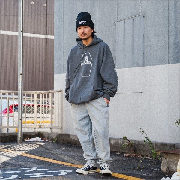 画像4: 【送料無料】SKULL SKATES スカルスケーツ DEAD GUYS 1990's P/Oパーカー CHARCOAL (4)