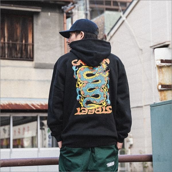 画像14: 【送料無料】CAPTAIN STREET TD P/Oパーカー BLACK キャプテンストリート (14)