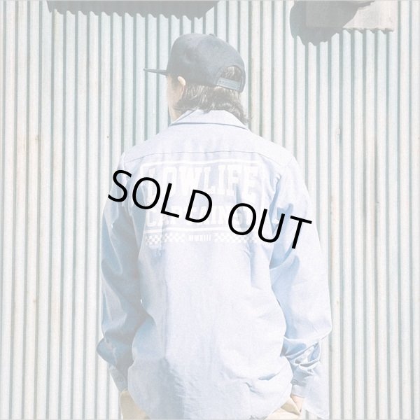 画像13: 【50％OFF】CAPTAIN STREET LOW LIFE L/S ワークシャツ L.BLUE キャプテンストリート (13)