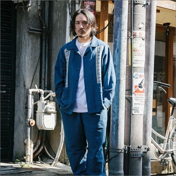 画像12: 【送料無料】KustomStyle カスタムスタイル FACECARD パンツ BLUE (12)