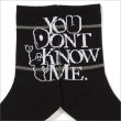 画像2: Deviluse デビルユース You Don't Know Me Socks BLACK (2)