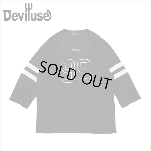 画像1: Deviluse デビルユース Football Tシャツ BLACK (1)