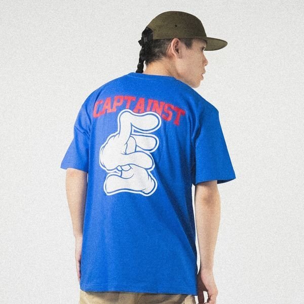 画像10: 【20%OFF】CAPTAIN STREET Hand Sign Tシャツ BLUE キャプテンストリート (10)