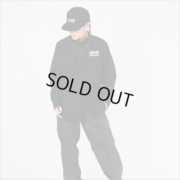 画像11: 【50％OFF】CAPTAIN STREET LOW LIFE L/S ワークシャツ BLACK キャプテンストリート (11)