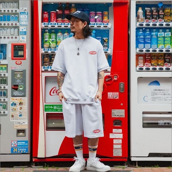 画像9: 【20%OFF】【送料無料】CAPTAIN STREET Oval Logo スウェットTシャツ ASH キャプテンストリート (9)