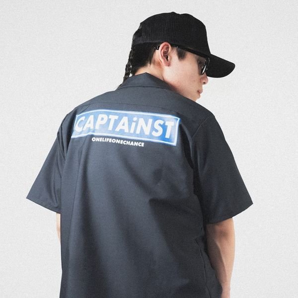 画像8: 【20%OFF】【送料無料】CAPTAIN STREET RS S/Sワークシャツ CHARCOAL キャプテンストリート (8)