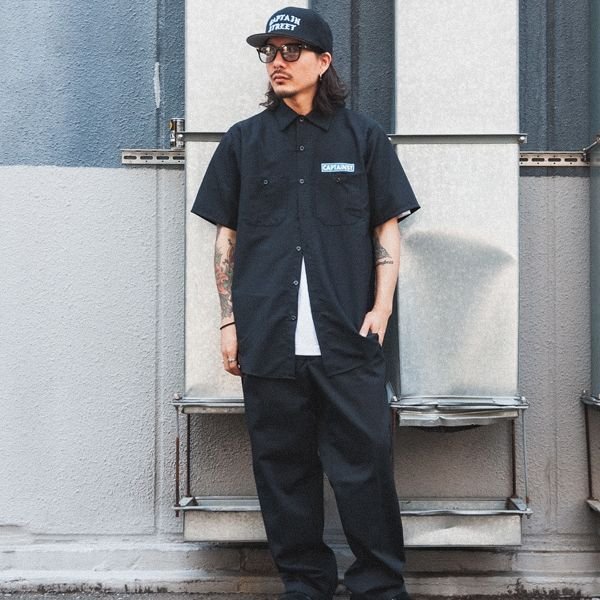 画像7: 【20%OFF】【送料無料】CAPTAIN STREET RS S/Sワークシャツ BLACK キャプテンストリート (7)