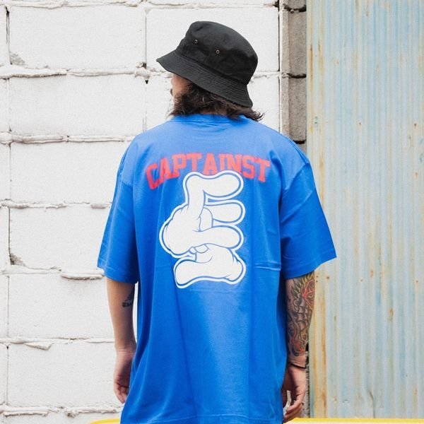 画像12: 【20%OFF】CAPTAIN STREET Hand Sign Tシャツ BLUE キャプテンストリート (12)