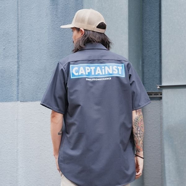画像10: 【20%OFF】【送料無料】CAPTAIN STREET RS S/Sワークシャツ CHARCOAL キャプテンストリート (10)