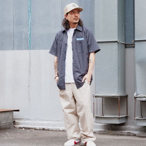 画像9: 【20%OFF】【送料無料】CAPTAIN STREET RS S/Sワークシャツ CHARCOAL キャプテンストリート (9)