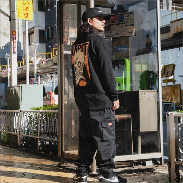 画像7: CAPTAIN STREET Skull CTK L/S Tシャツ BLACK キャプテンストリート (7)