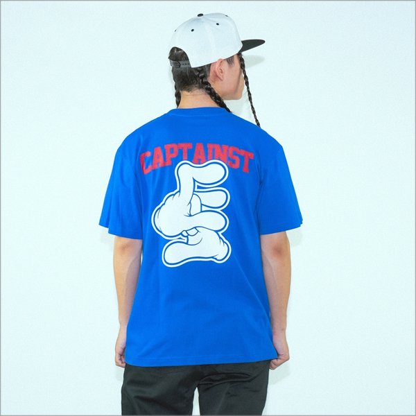 画像14: 【20%OFF】CAPTAIN STREET Hand Sign Tシャツ BLUE キャプテンストリート (14)