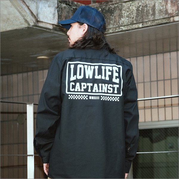 画像14: 【40%OFF】CAPTAIN STREET LOW LIFE L/S ワークシャツ BLACK キャプテンストリート (14)
