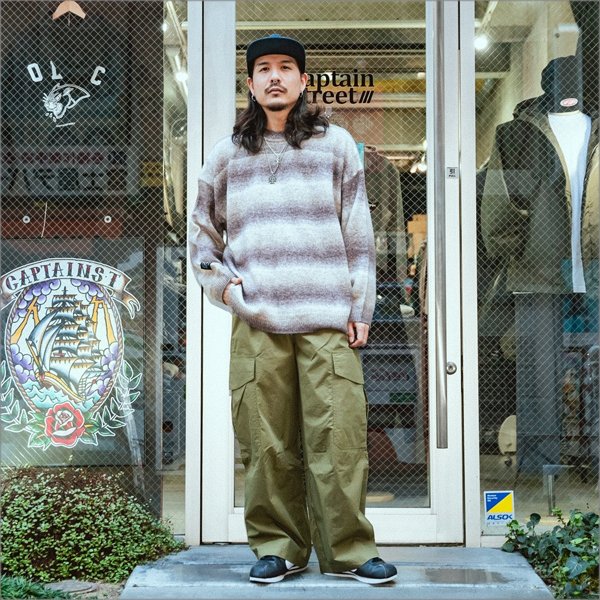 画像5: 【送料無料】Deviluse デビルユース Border Knit Crewneck BROWN (5)