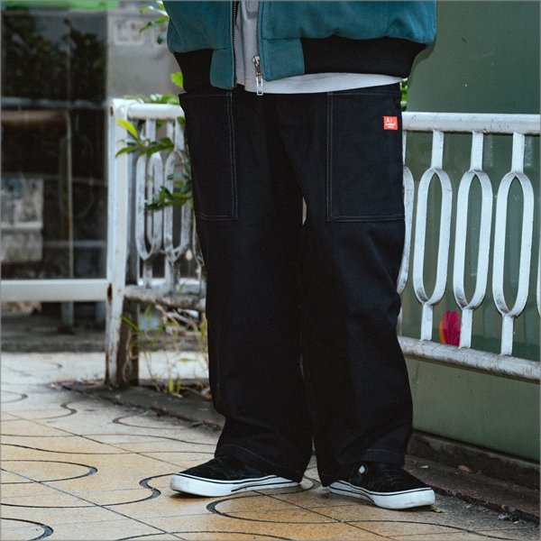 画像8: 【送料無料】COOKMAN クックマン Semiwide Chef パンツ Front Pocket Duck Canvas BLACK (8)