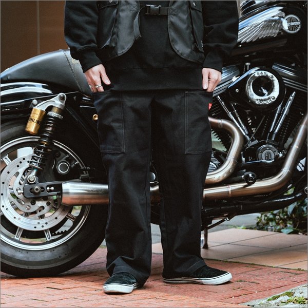 画像9: 【送料無料】COOKMAN クックマン Semiwide Chef パンツ Front Pocket Duck Canvas BLACK (9)