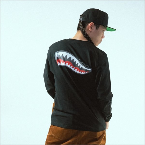 画像10: CAPTAIN STREET Shark Mouth L/S Tシャツ BLACK キャプテンストリート (10)