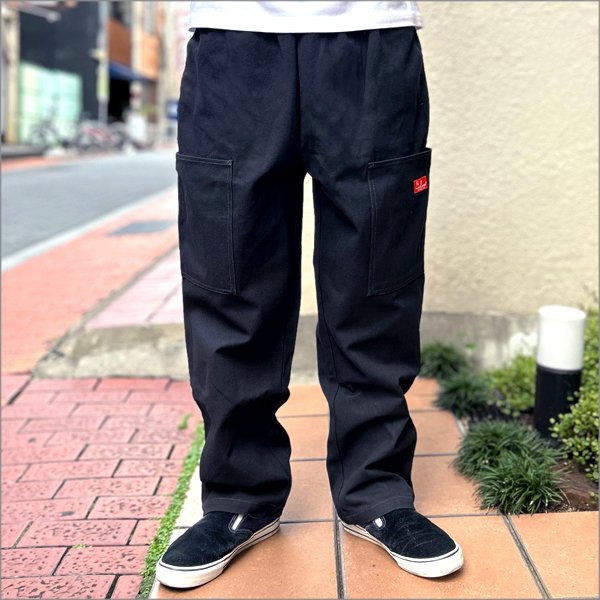 画像2: 【送料無料】COOKMAN クックマン Semiwide Chef パンツ Front Pocket Duck Canvas BLACK (2)