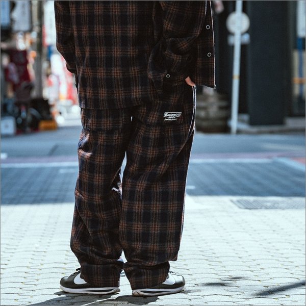 画像12: 【送料無料】KustomStyle カスタムスタイル SUPREME QUALITY '24 CHECK パンツ BLACK/WINE RED (12)