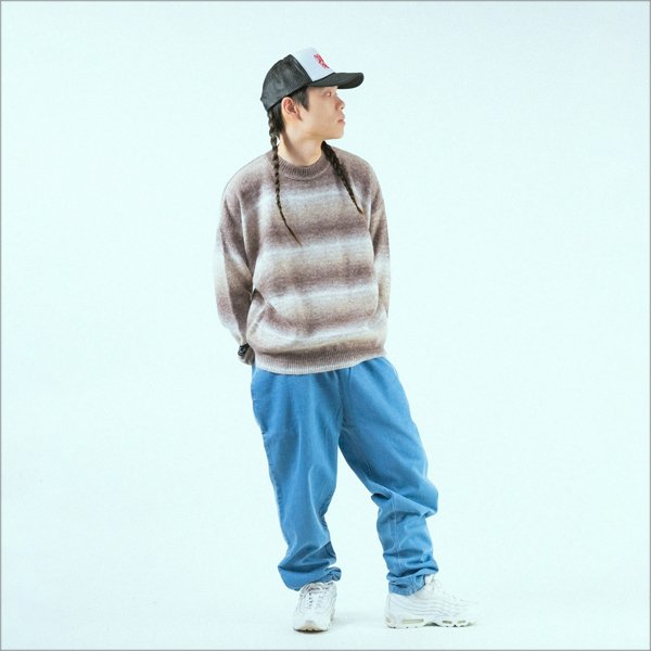 画像8: 【送料無料】Deviluse デビルユース Border Knit Crewneck BROWN (8)