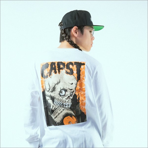 画像10: CAPTAIN STREET Skull CTK L/S Tシャツ WHITE キャプテンストリート (10)