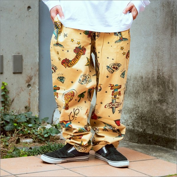 画像6: 【送料無料】COOKMAN クックマン Chef パンツ Old Tattoo BEIGE (6)