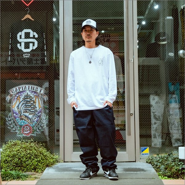 画像7: CAPTAIN STREET Tag メッシュキャップ BLACK/WHITE(黒刺繍) キャプテンストリート (7)