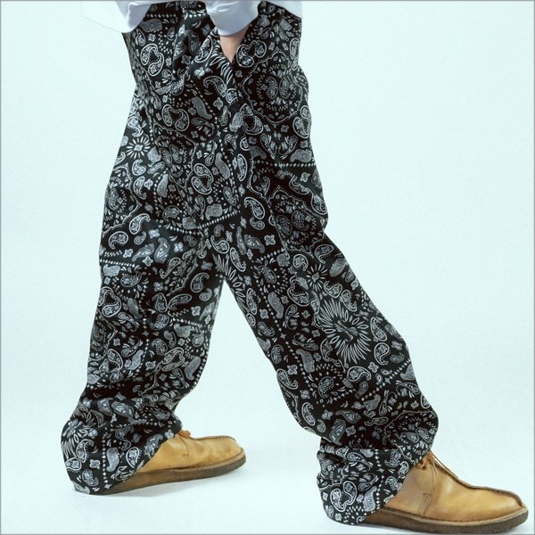 画像9: 【送料無料】COOKMAN クックマン Semiwide Chef パンツ Paisley BLACK (9)