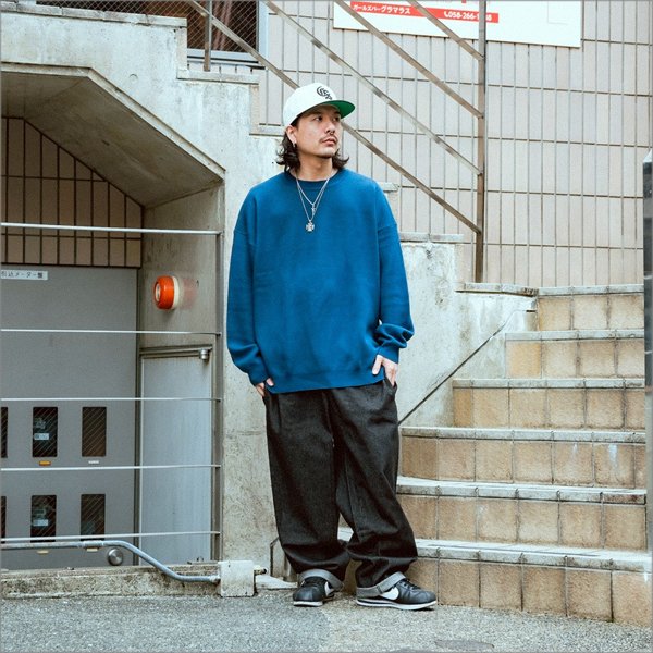 画像8: 【送料無料】COOKMAN クックマン Semiwide Chef パンツ DENIM BLACK (8)