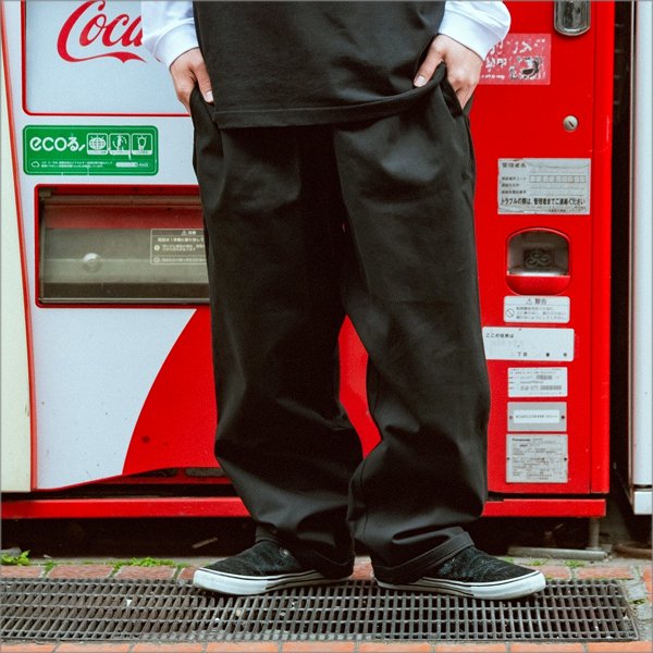 画像7: 【送料無料】COOKMAN クックマン Semiwide Chef パンツ Duck Canvas BLACK (7)