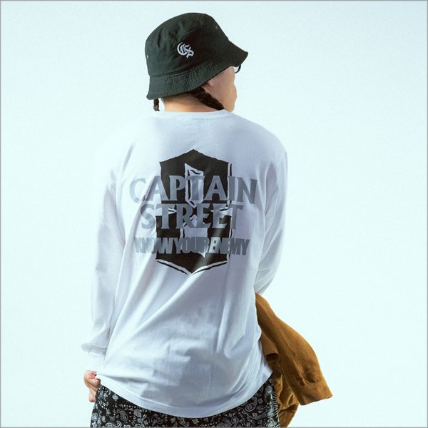 画像11: CAPTAIN STREET KYE L/S Tシャツ WHITE キャプテンストリート (11)
