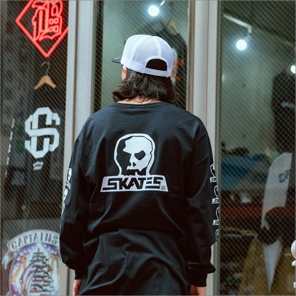 画像15: 【送料無料】SKULL SKATES スカルスケーツ Logo L/S Tee BLACK/WHITE (15)