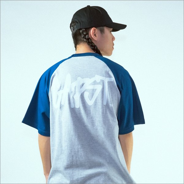 画像8: CAPTAIN STREET CAPST Logo ラグランTシャツ BLUE/ASH キャプテンストリート (8)