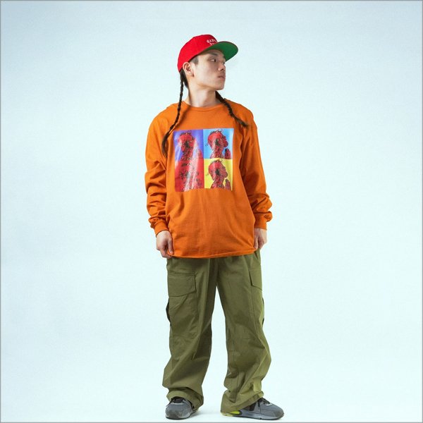 画像7: GoneR ゴナー Rose Jesus L/S Tシャツ TEXAS ORANGE (7)