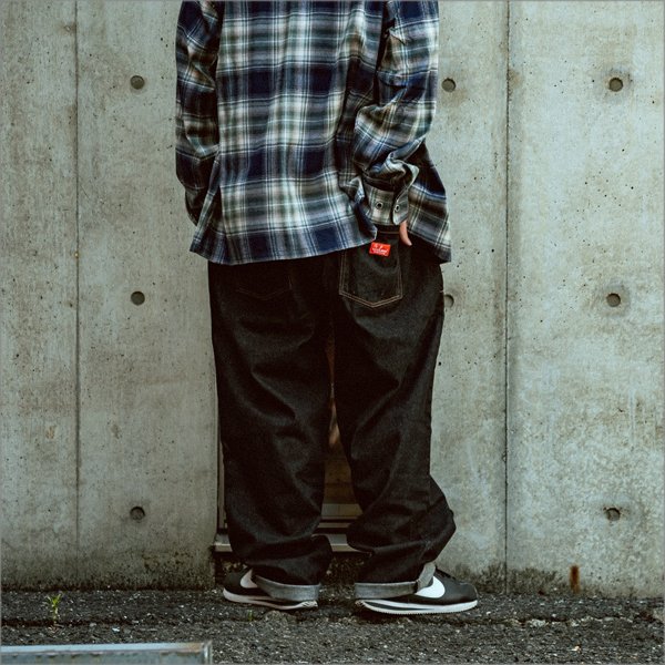 画像9: 【送料無料】COOKMAN クックマン Semiwide Chef パンツ DENIM BLACK (9)