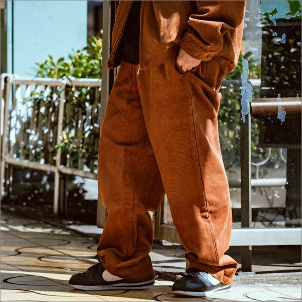 画像14: 【送料無料】COOKMAN クックマン Semiwide Chef パンツ コーデュロイ BROWN (14)