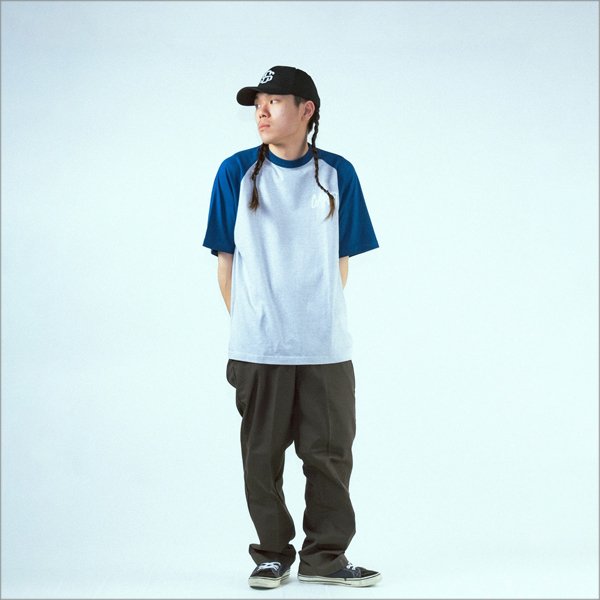 画像7: CAPTAIN STREET CAPST Logo ラグランTシャツ BLUE/ASH キャプテンストリート (7)